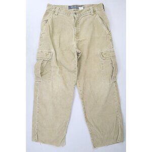 VTG Levis 90's SilverTab Pants Mens 32x30 Beige Corduroy Cargo Baggy Skater READ